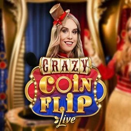 Crazy Coin Flip slot logo by Evolution at Spillehallen CasinoCrazy Coin Flip