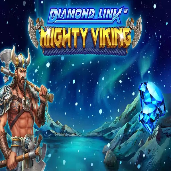 Diamond Link Mighty Viking logo – Slots by Greentube at Spillehallen Casino