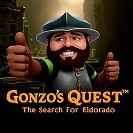Logo of Gonzo's Quest from NetEnt at Spillehallen Casino