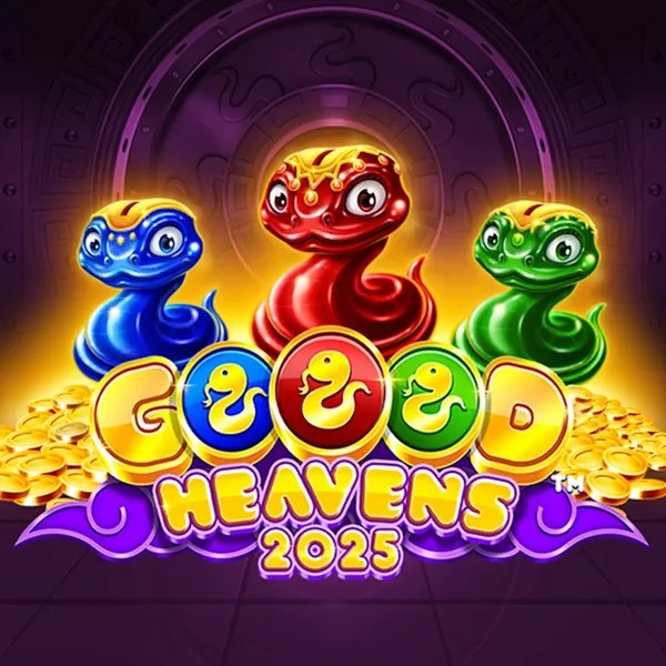 Try Goood Heavens slot by Rarestone Gaming on spillehallendk.com – logo image