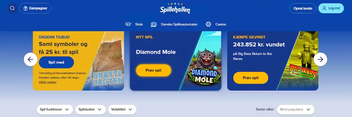 Spillehallen Casino - online slots og casinospil