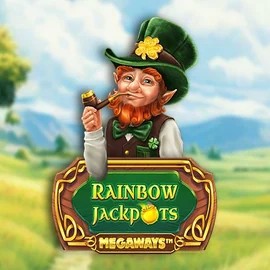 Rainbow Jackpots Megaways logo by Red Tiger Gaming Spillehallen Casino