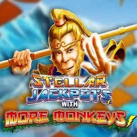 Play the Stellar Jackpots with More Monkeys slot by Lightning Box Game on Spillehallen Casino